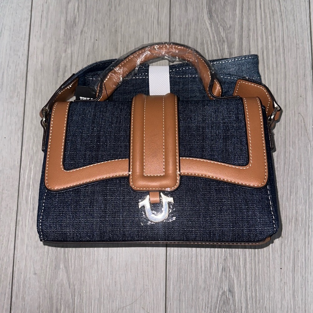 True Religion Denim & Brown Purse Brand New